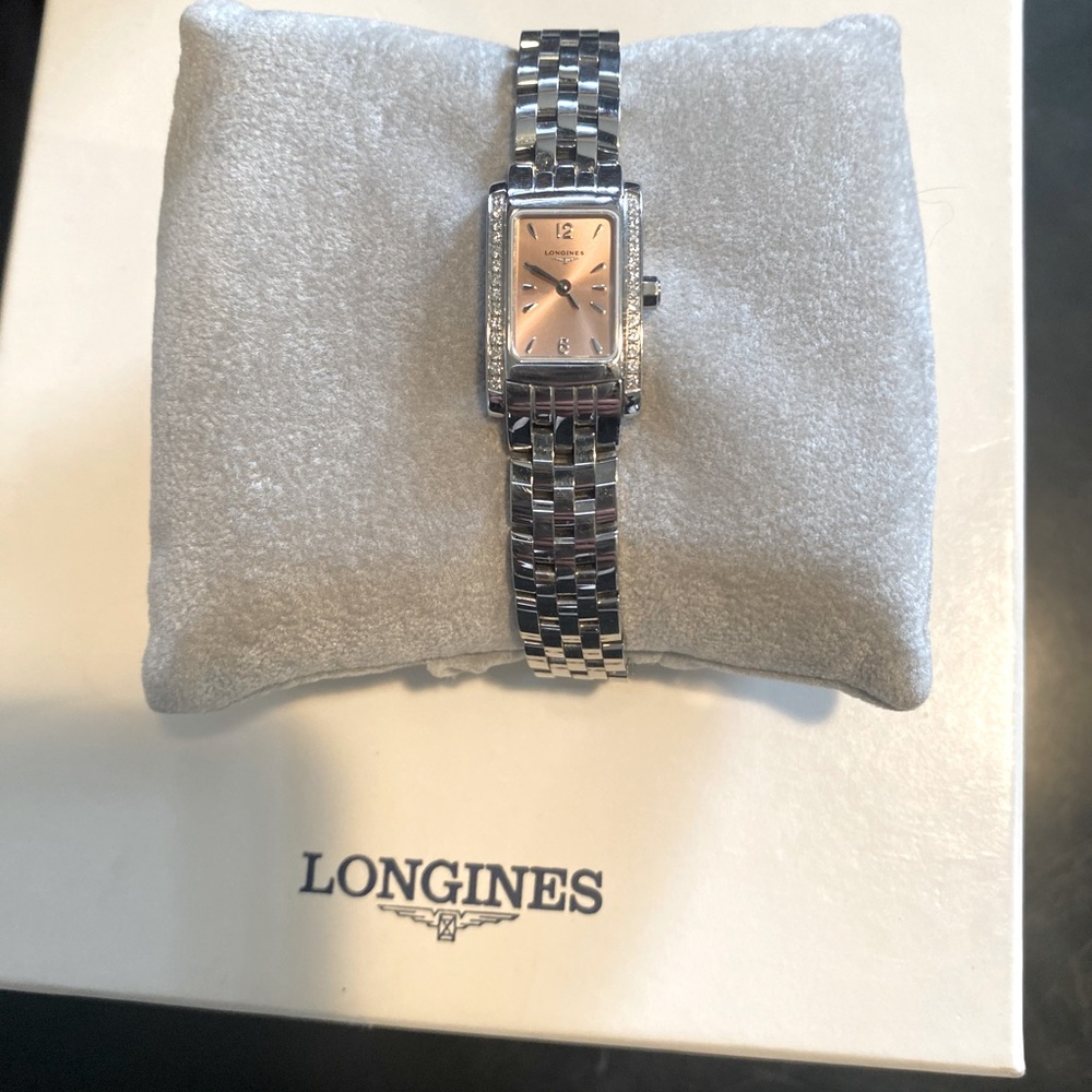 Longings Dolce Vita Women's Quartz Watch Diamond Bezel Pink Gold Dial